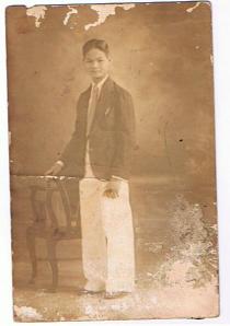 Serafin Albano, my father taken when he was in the seminary in Vigan